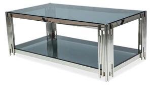 Najlacnejsinabytok FOSSIL A konferenčný stolík 120x60 cm, chróm/dymové sklo