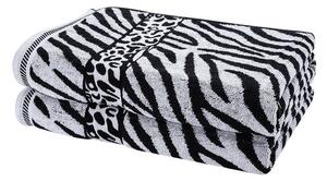 Súprava 2 ks žakárových osušiek ZEBRA sivá 70 x 140 cm