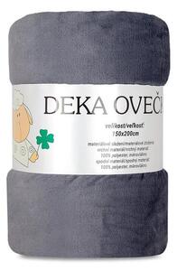 Baránková deka OVEČKA šedá 150 x 200 cm