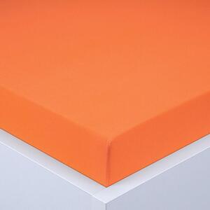 Napínacia plachta na posteľ jersey EXCLUSIVE oranžová 90 x 200 cm