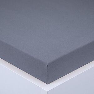 Napínacia plachta na posteľ jersey EXCLUSIVE antracit 90 x 200 cm