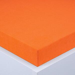 Napínacia plachta na posteľ froté EXCLUSIVE oranžová 90 x 200 cm
