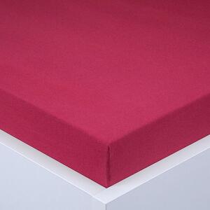 Napínacia plachta na posteľ jersey EXCLUSIVE vínová 90 x 200 cm