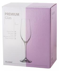 Lunasol - Poháre Champagner 210 ml set 6 ks - Premium Glas Crystal (321803)