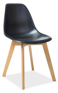 Najlacnejsinabytok MORIS plastová stolička, buk/čierna