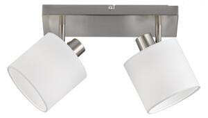 Stropná lampa TOMMY E14/2x28W Ni mat/biela L28cm