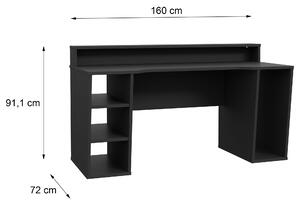 Písací stôl ANATOL čierna