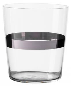 Lunasol - Poháre Tumbler s pruhom v platinovej farbe 440 ml set 6 ks - 21st Century Glas Lunasol META Glass (322176)