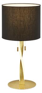Stolná lampa NANDOR E27/40W+LED2x3W, zlatá, H62cm