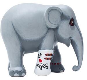 Soška slona WE LOVE MOSHA sivá H10cm