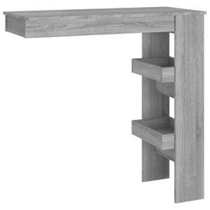 Nástenný barový stôl sivý sonoma 102x45x103,5 cm spracov. drevo
