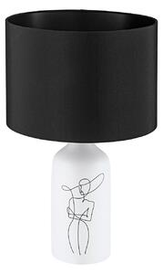 EGLO Vintage 43824 VINOZA stolná lampa V505mm 1xE27 biela, čierna