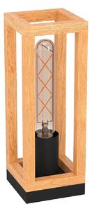 EGLO Vintage 43746 NAFFERTON stolná lampička V280mm 1xE27 čierna, drevo