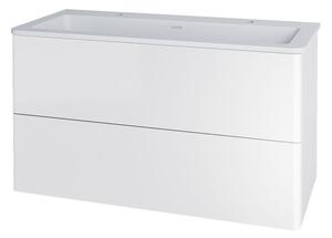 Mereo Mereo, Siena, kúpeľňová skrinka s umývadlom z liateho mramoru 101 cm, pre 2 batérie, MER-CN412M2