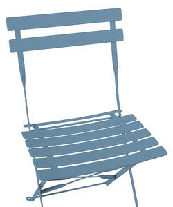 Balkónový nábytok set tyrkysové kovové dvojité stoličky a skladací stôl záhradný nábytok