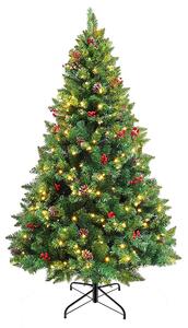 Vianočný stromček s LED diódami, rôzne typy, teplá biela, 180 LED- ov, 150 cm