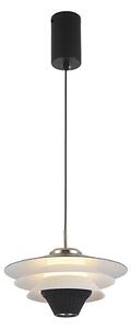 LED luster na lanku MANLEY LED/5W/230V čierna/biela