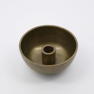 Kovový svietnik Crown Antique Brass ⌀ 12,5 cm