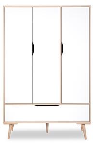 Detská šatníková skriňa SOFIE,117x180x50,biela/buk