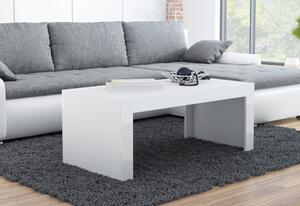 Konferečný stolík STRES, 60x50x59,6, biela/biela lesk