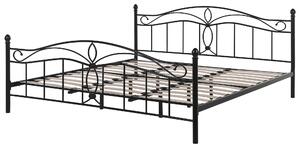 Rám postele čierna kovová posteľ EU veľkosť super king size 180x200 cm vintage