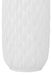 Dekoratívna váza na stôl biela kameninová 31 cm glamour dizajn