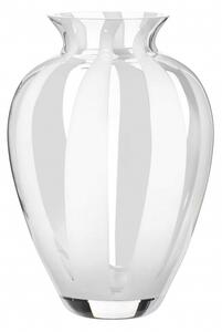 Váza AURORA STRIPES biela / číra H29cm