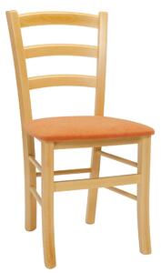 Stima stolička PAYSANE s čalúneným sedákom Odtieň: Wengé, Látka: MICROFIBRA terracotta 211