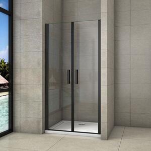 Sprchové dvere dvojkrídlové BLACK SAFIR D2 80, 76 – 80x200 cm