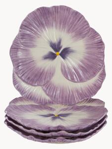 Porcelánové taniere Flora, 4 ks