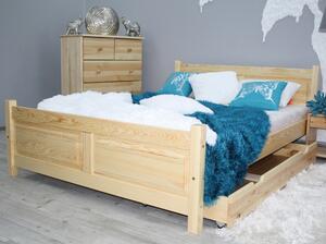 Manželská drevená posteľ Etela - borovica Rozmer: 180x200