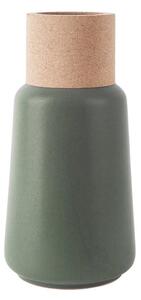 PRESENT TIME Váza Craft Cone – zelená ∅ 13,5 × 26 cm