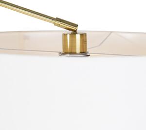 Moderná stojaca lampa zlatá s bielym tienidlom 50 cm nastaviteľná - Redaktor
