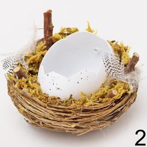 Hniezdo so škrupinkou biele alebo hnedé 8cm, cena za jeden kus čislo: 2