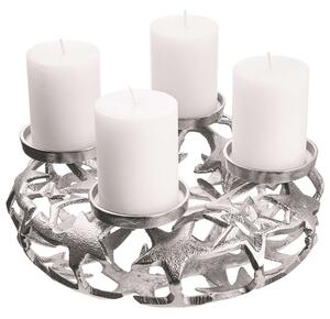 ADVENT Adventný veniec hviezda 30 cm - strieborná