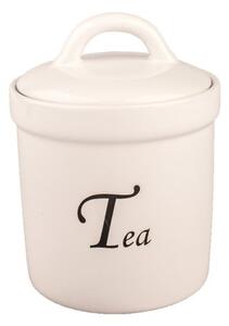 Keramická dóza na čaj biela 830ml 12,5×15×12,5cm