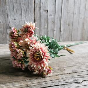Umelá kvetina - gerbera,smotanovoružová,44cm