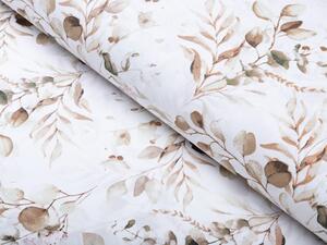 Biante Detské bavlnené posteľné obliečky do postieľky Sandra SA-285 Jesenné eukalypty Do postieľky 90x140 a 40x60 cm
