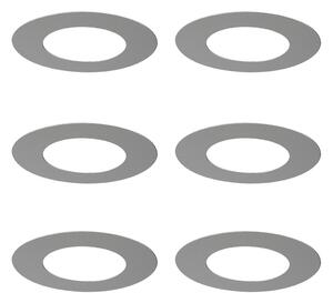 Sada 6 krycích krúžkov z nehrdzavejúcej ocele pre zapustené bodové svetlá 7,5 - 13 cm - Spacer