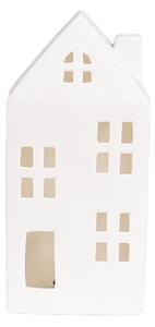 Domček LED biela porcelán