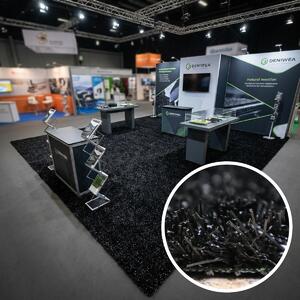Europe Grass , Umelá tráva PartyGrass Black, vyrezať kruh, šíře 4m, čierna