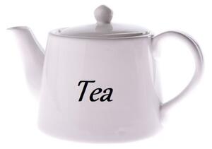 Čajník keramický biely s nápisom tea 1000ml