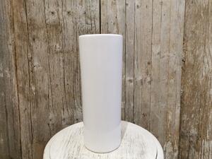 Váza keramicka valec biela 11,5xv32cm