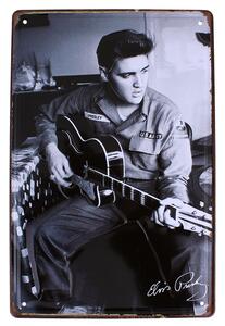 Plechová tabuľa Elvis Presley 20x30cm (Retro ceduľa s kráľom rock and rollu)