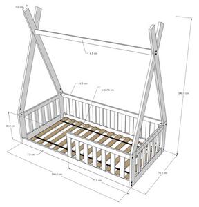 Raj posteli Detská posteľ TIPI JUNIOR (výber farieb)