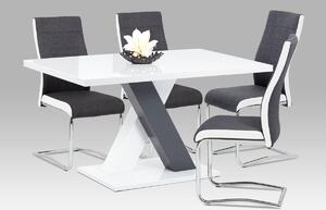 Jedálenský stôl 140x80x76, biely hg ,materiál mdf