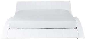 Moderná dizajnová posteľ Vichy 180 x 200 cm so zakrivením biela kožená