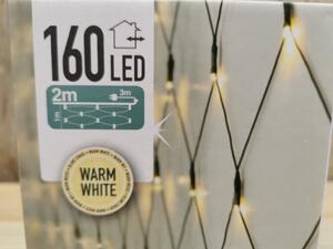 Vianočné osvetlenie sieť 160 led tepla biela 1x2m