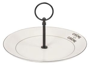 Krémový porcelánový etažér tanier Crème de la Crème - Ø 20*12 cm - Housevitamin