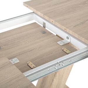 Jedálenský stôl Svetlý dub dyhované drevo 140L x 90W x 75H cm Rozkladacia doska Moderný